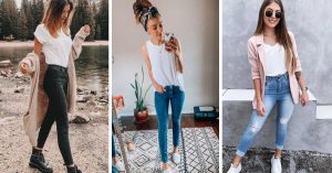 Lee más sobre el artículo Looks con skinny jeans para vestirte cómoda al estar en casa